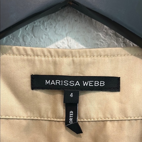 Marissa Webb Tan Sleeveless Romper with Belt size 4 - Picture 5 of 8